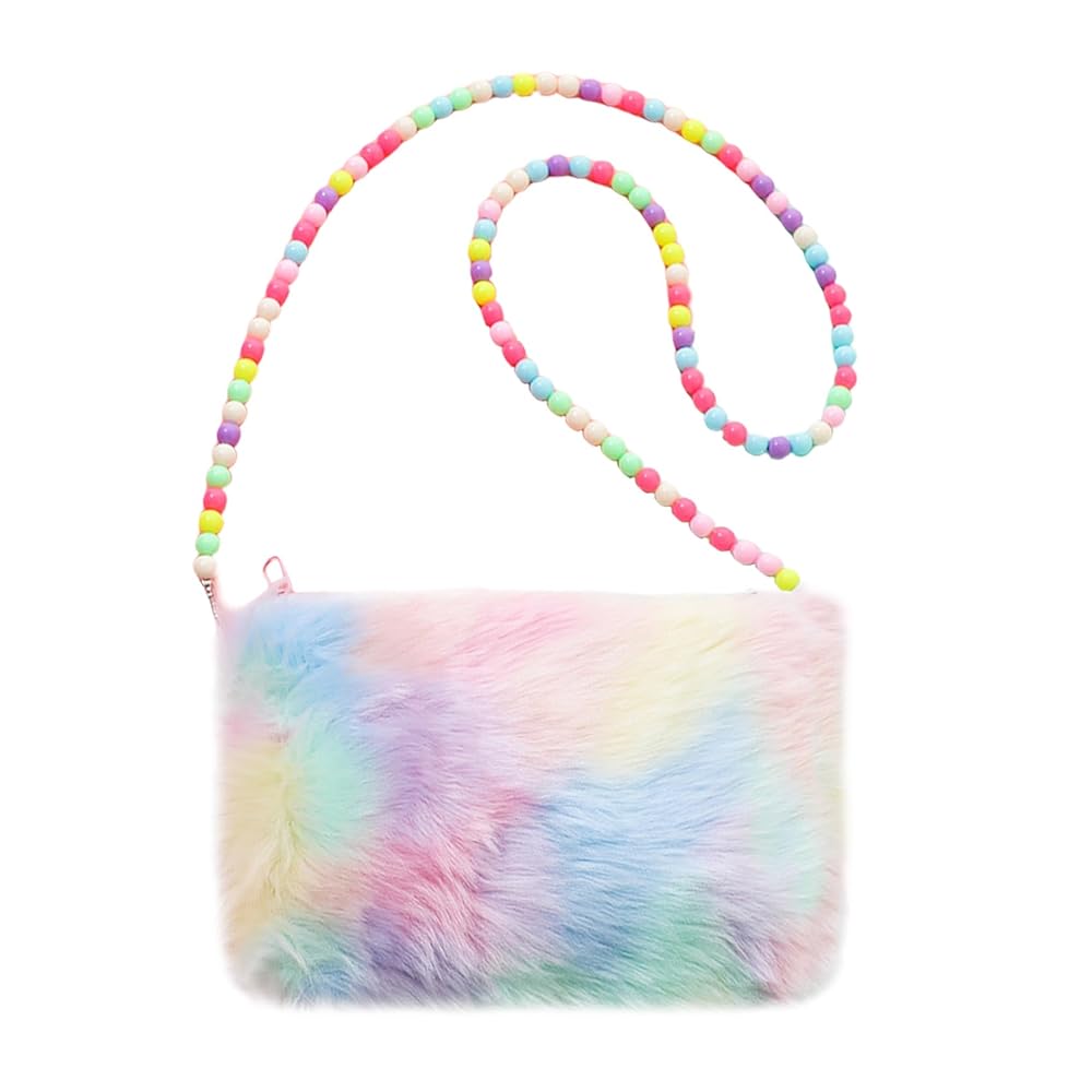 Amazon.com: Kids Girls Fluffy Crossbody Purse Fuzzy Bag